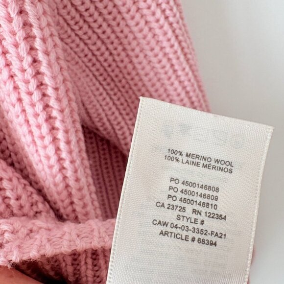 Aritzia Wilfred Montpellier Merino Wool Turtleneck Sweater Pink Size Small - Picture 7 of 7